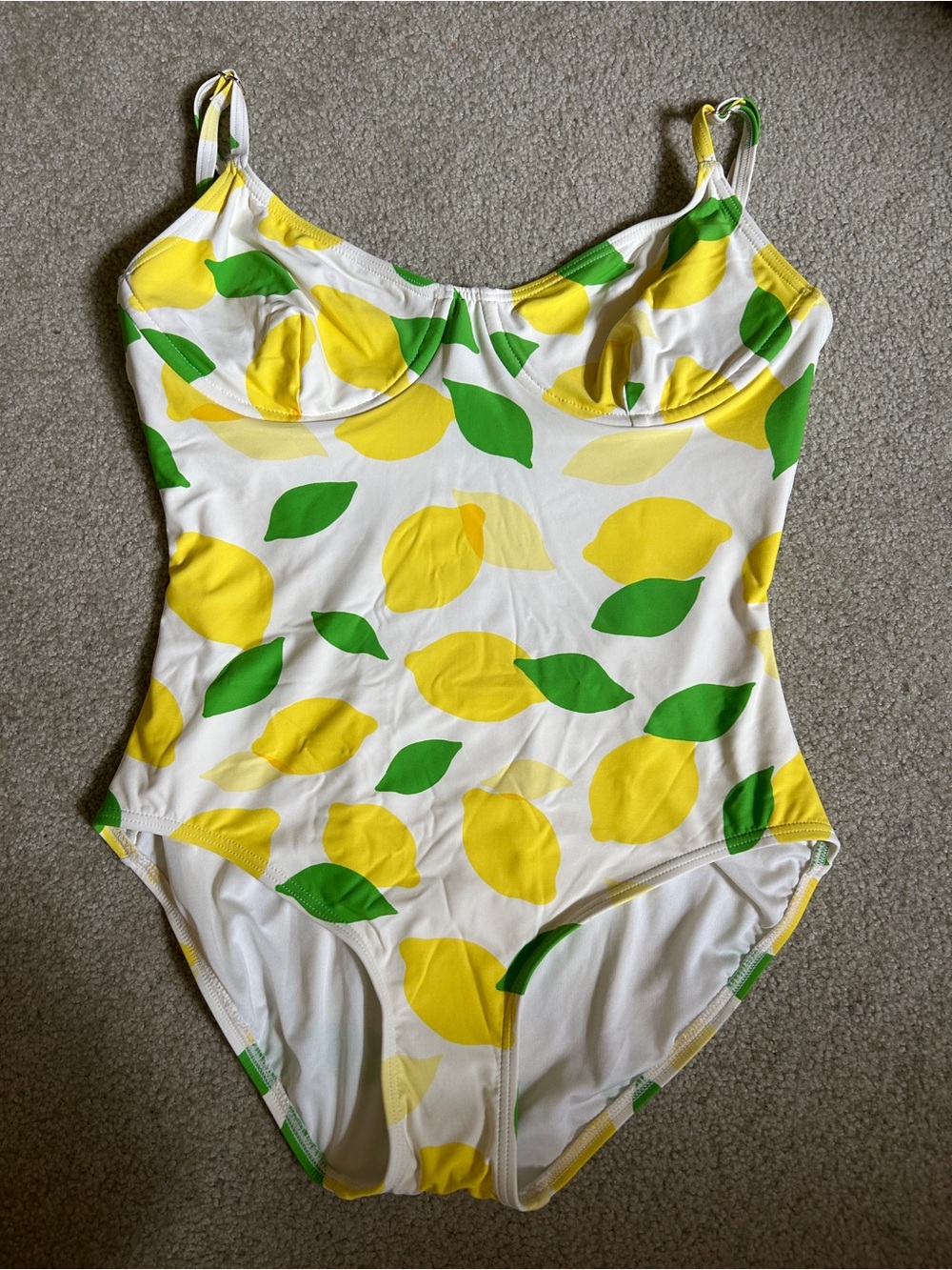 Kate Spade Lemon One-Piece Swimsuit Sz L